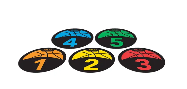 sklz-shot-spotz-lot-de-5-marqueurs-d-entra-nement-basketball-num-rot-s-haute-den image 1
