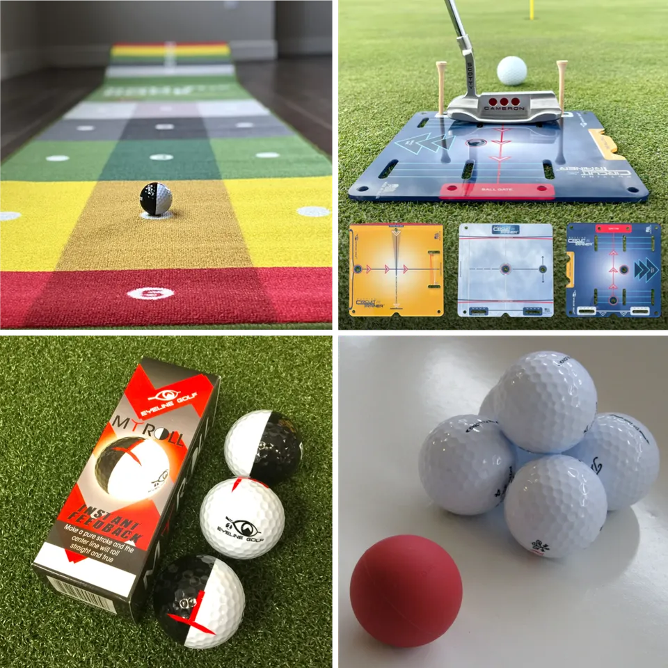 eyeline-golf-indoor-training-package-pack-int-rieur-roll-the-rock-putting-mat-ci image 1
