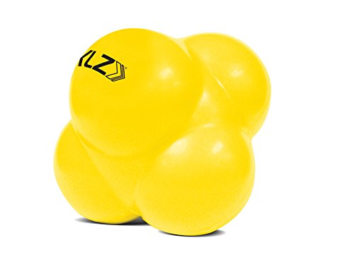 sklz-sv6-balle-de-r-action-6-faces-en-caoutchouc-rebonds-al-atoires-jaune image 6