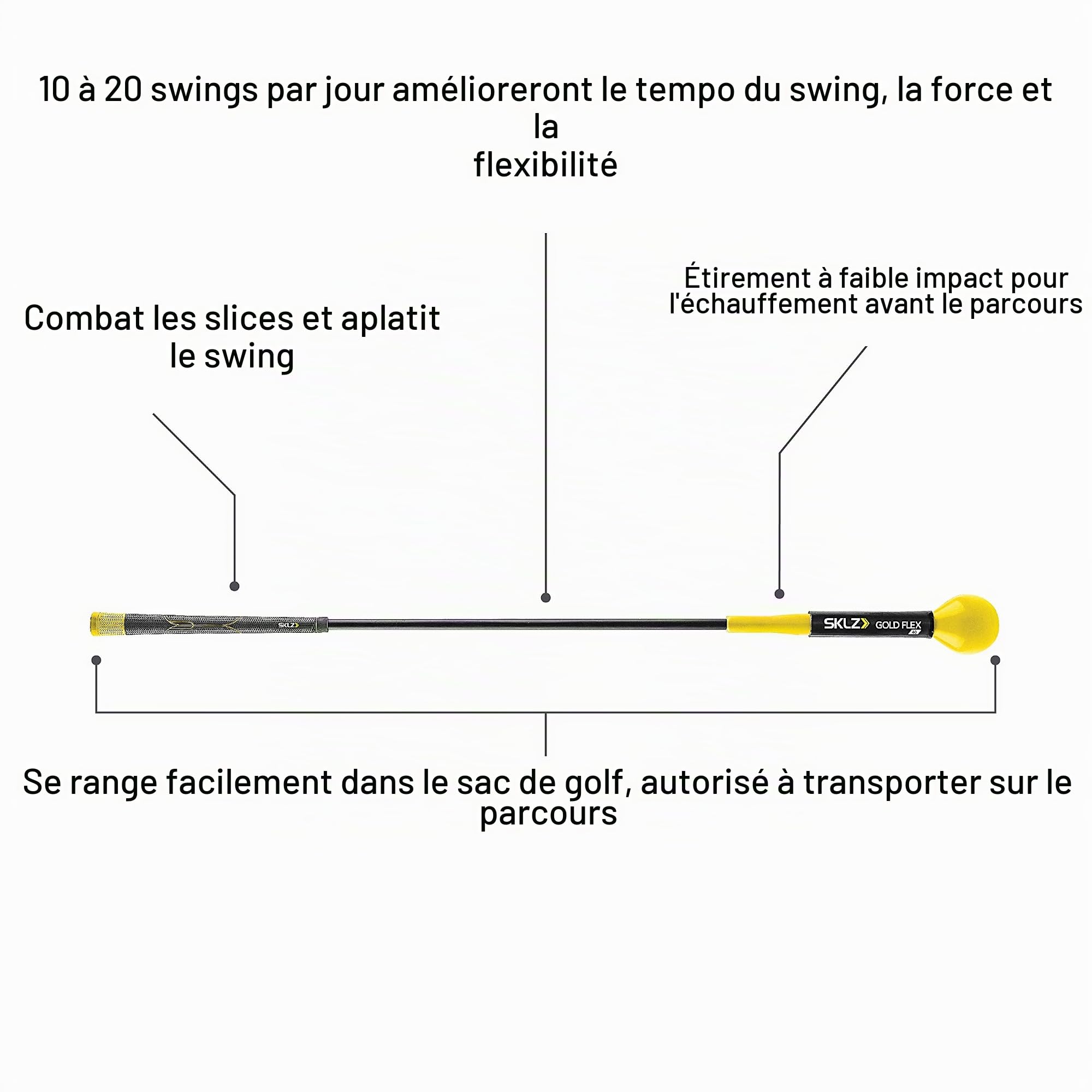 sklz-gold-flex-40-b-ton-d-entra-nement-golf-de-tempo-et-chauffement-40-pouces-10 image 2