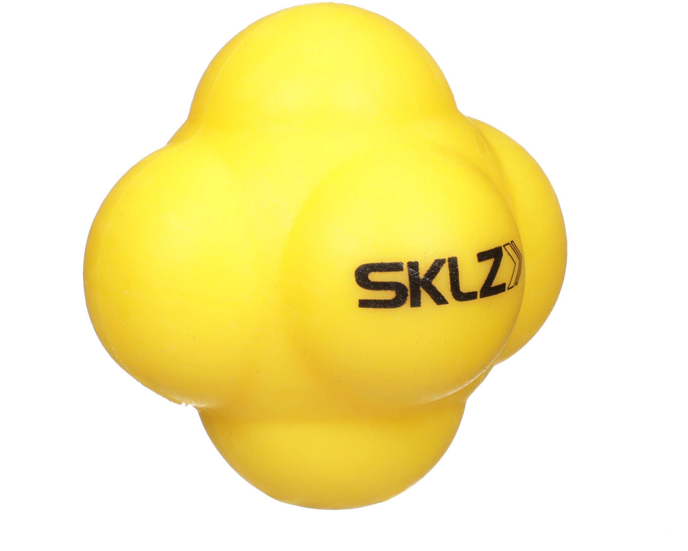 sklz-sv6-balle-de-r-action-6-faces-en-caoutchouc-rebonds-al-atoires-jaune image 5
