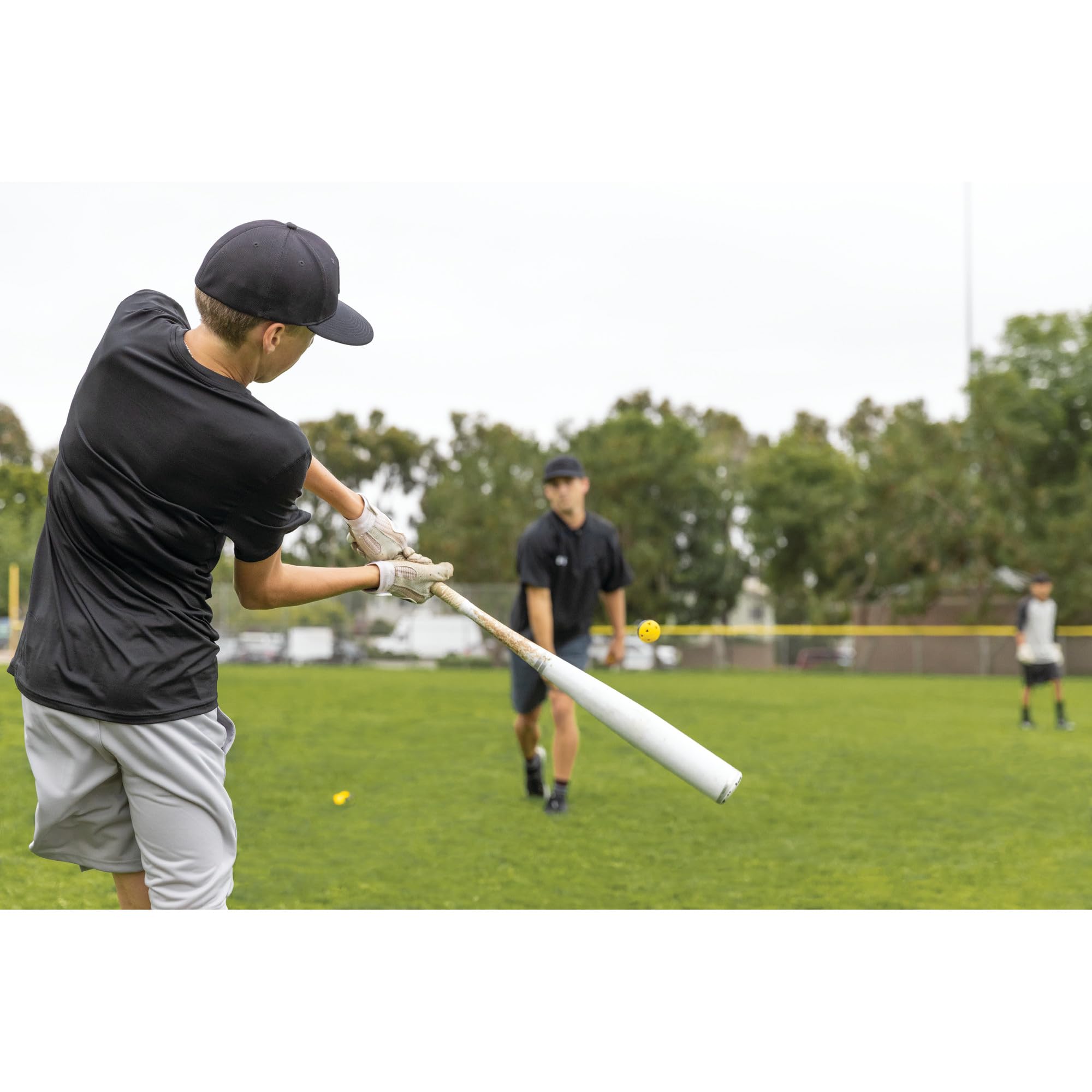 sklz-premium-impact-balls-balles-limitant-le-vol-pour-baseball-jaune-noir-entra- image 2