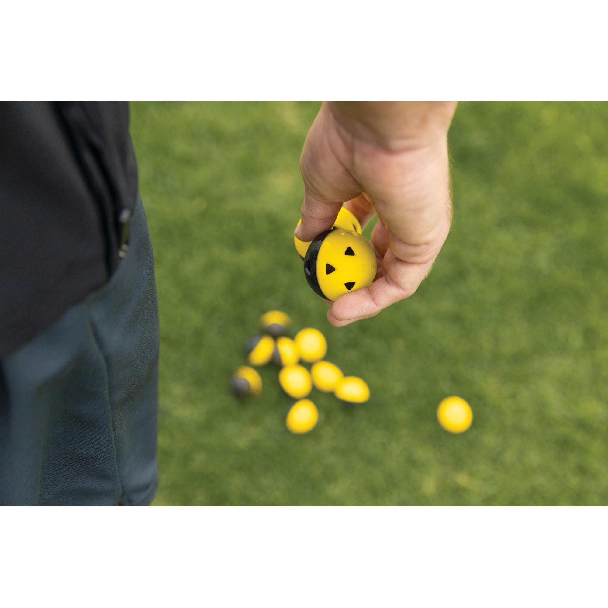 sklz-premium-impact-balls-balles-limitant-le-vol-pour-baseball-jaune-noir-entra- image 3
