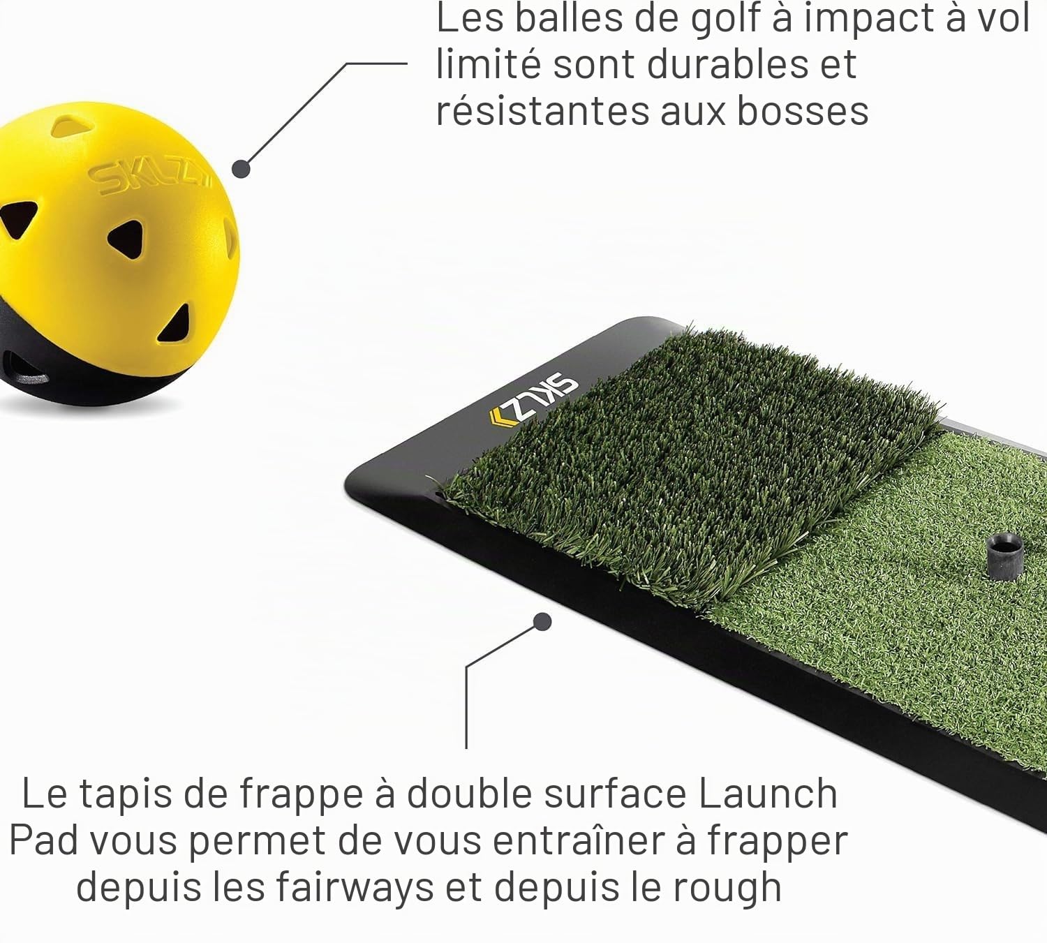 sklz-accelerator-kit-d-entra-nement-golf-complet-filet-2-13-m-12-balles-d-impact image 5