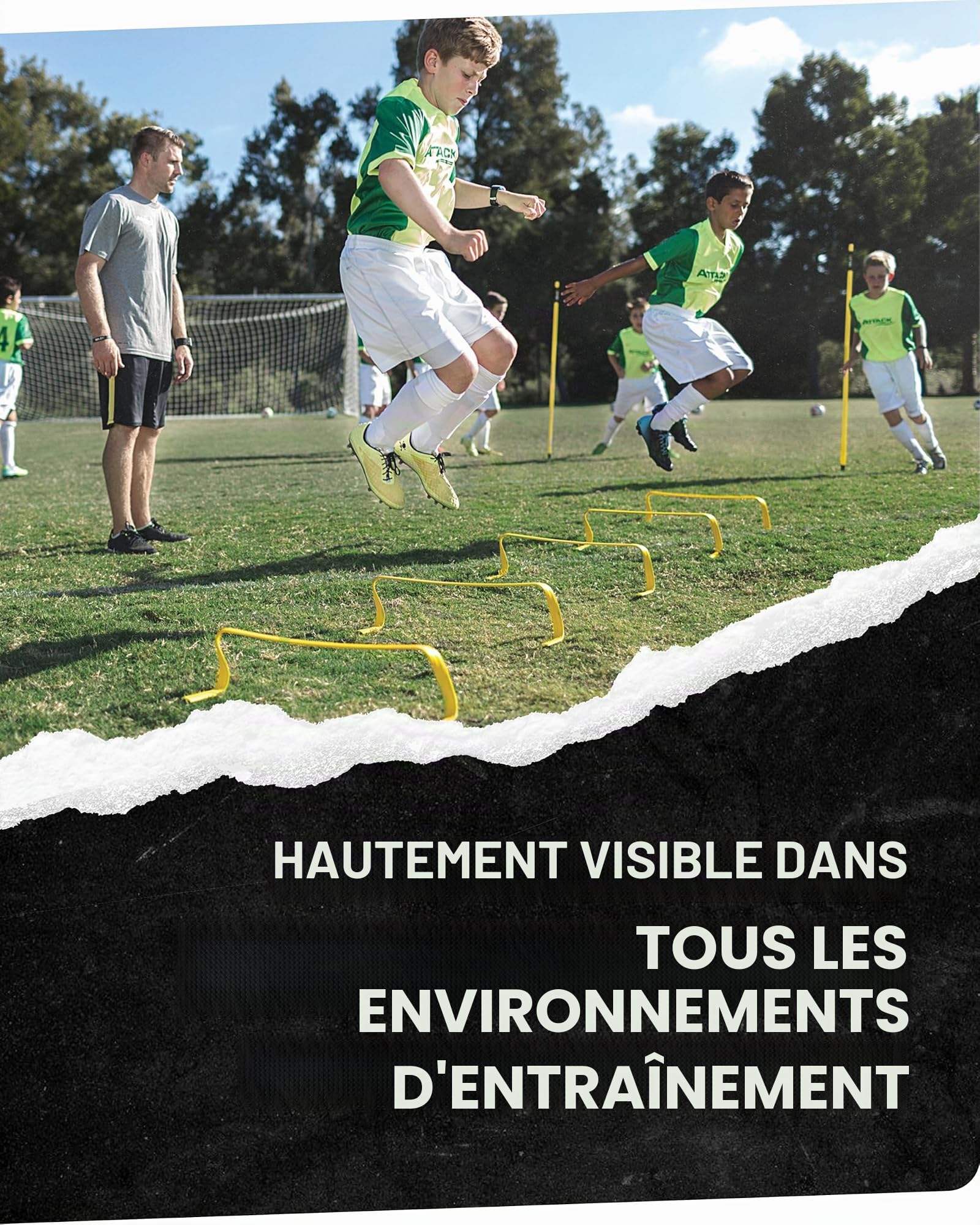 sklz-h6in-001-lot-de-6-haies-d-entra-nement-15-cm-jaune-agilit-vitesse-et-pliom- image 5