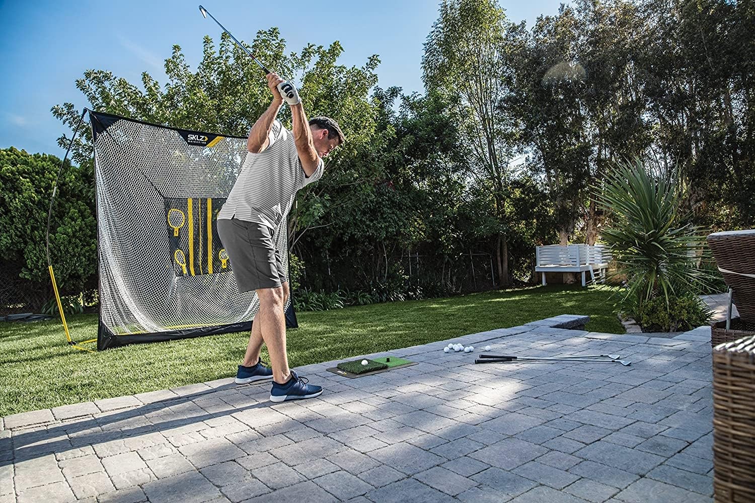 sklz-rick-smith-launch-pad-tapis-d-entra-nement-de-golf-3-en-1-avec-tees-surface image 5