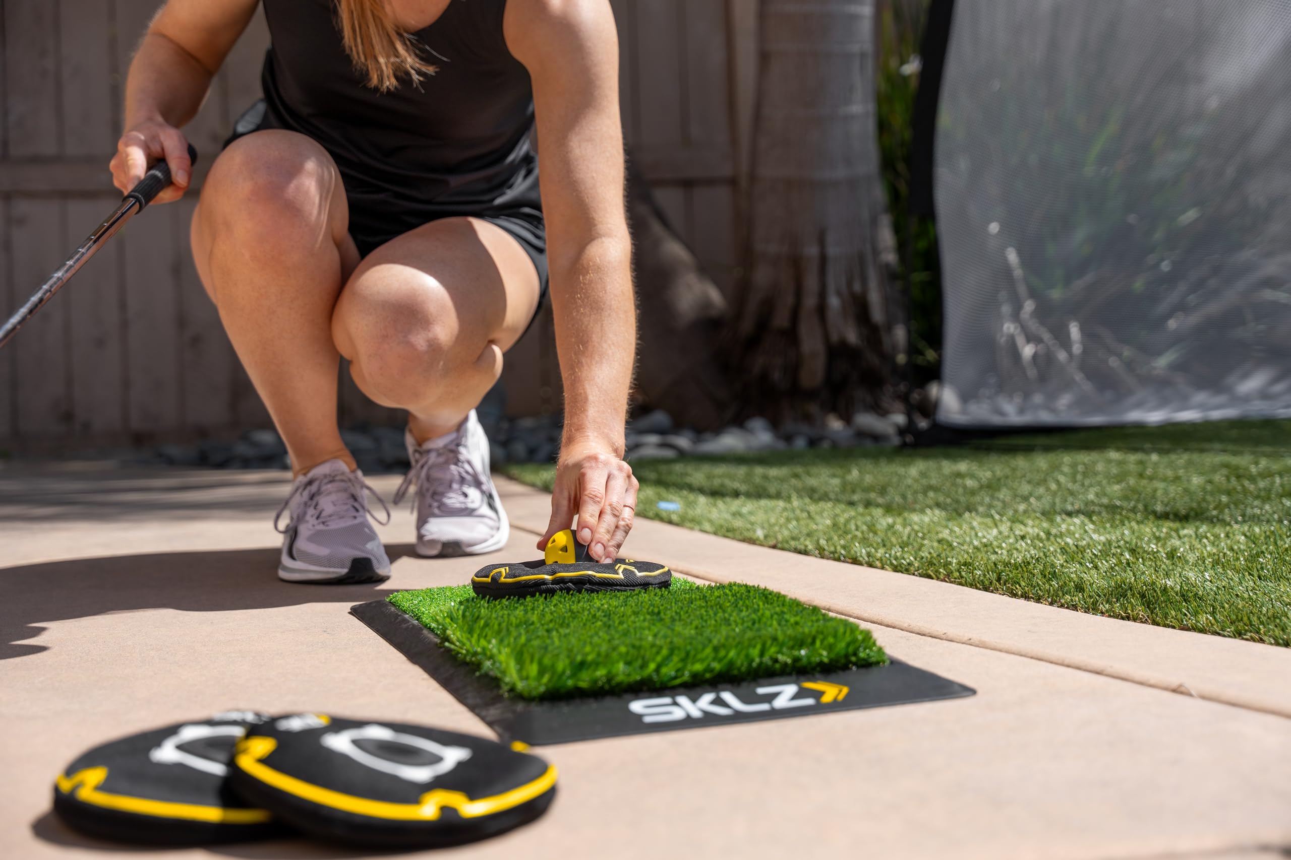 sklz-bunker-caddie-aide-l-entra-nement-au-tir-de-bunker-de-golf-jaune-noir-taill image 2