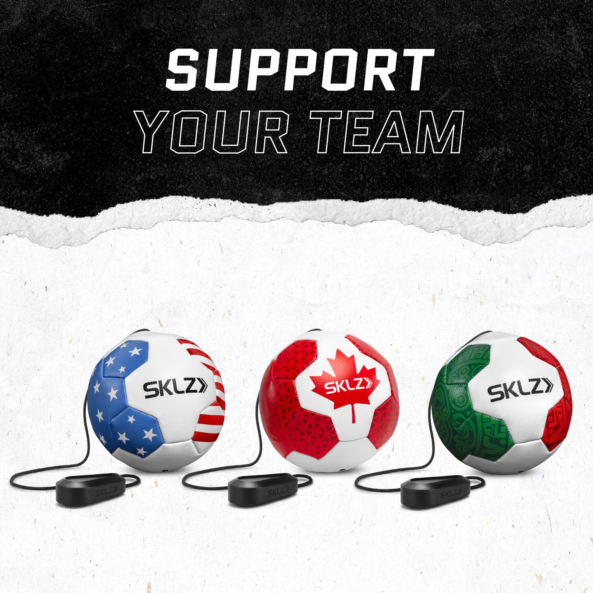 sklz-star-kick-touch-trainer-rebounder-ballon-de-football-taille-1-avec-cordon-r image 7