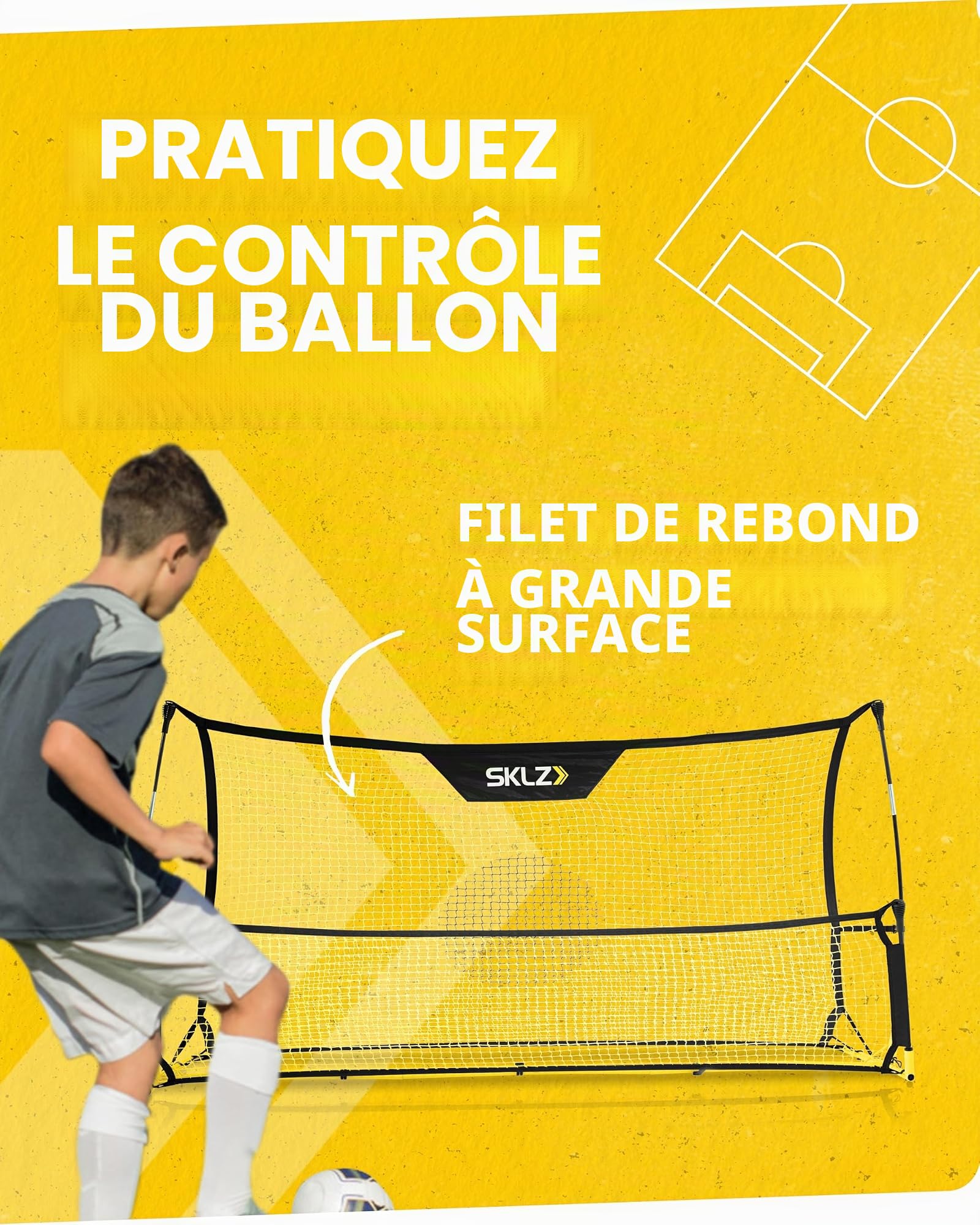 sklz-quickster-soccer-trainer-filet-de-r-verb-ration-6ft-x-4ft-pour-contr-le-et- image 3
