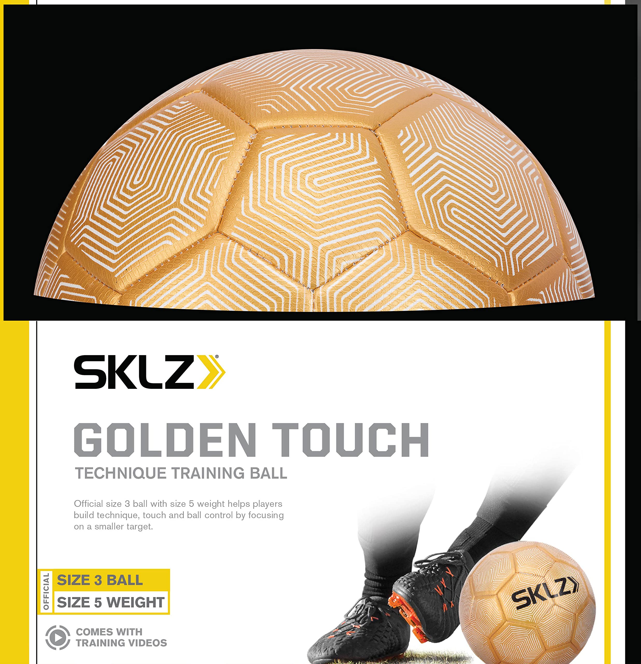sklz-golden-touch-ballon-d-entra-nement-lest-taille-3-450-g-pour-technique-et-co image 4